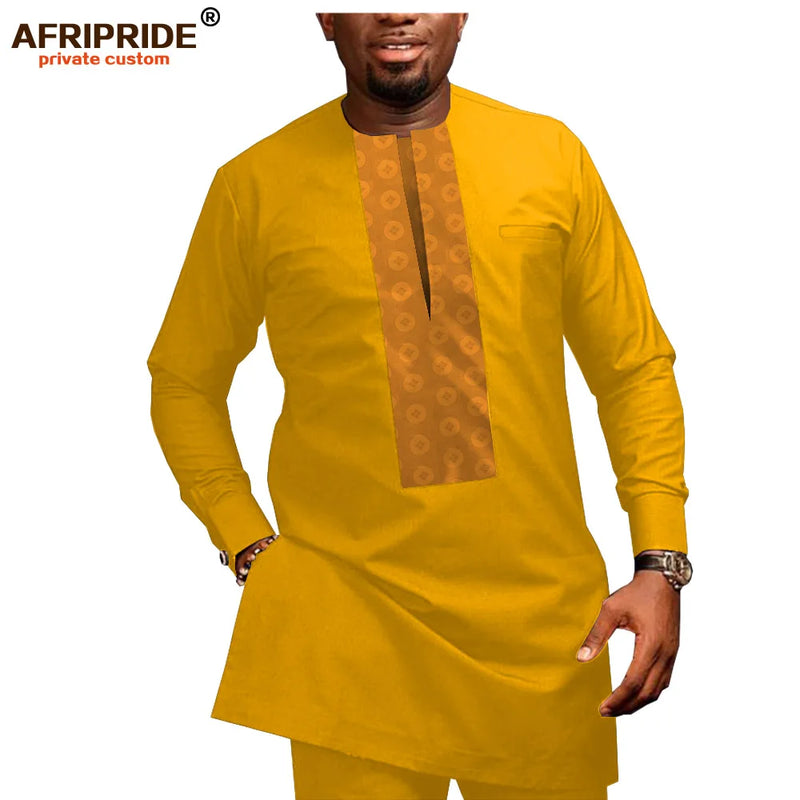African Men Clothing Casual Tracksuit Dashiki Shirt | SAMAG