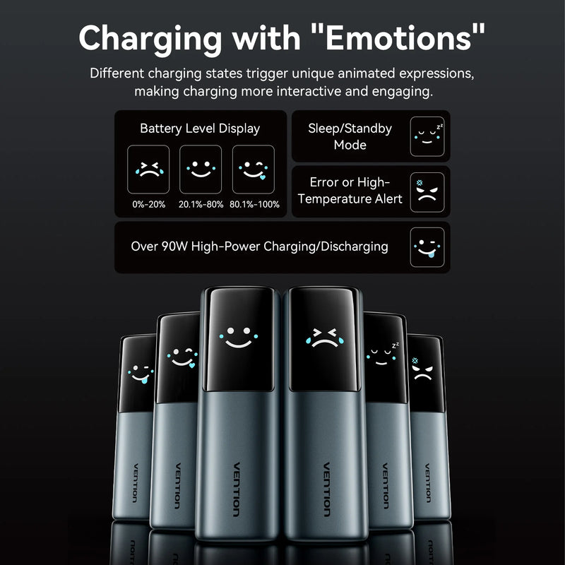 Vention CCC 20000mAh 165w Powerbank PD Fast Charge Portable 3C Certified Power Bank for Laptop MacBook External Battery Charger