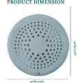 Shower Drain Hair Catcher Drain Cover Bathroom Tub with Suction Cup 5.9 Inches Silicone Sink Strainer Suit for Bathtub,