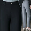 Spring Fall Black Elegant Career Formal Suit Pants Women - View 2 | SAMAG