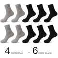 HSS 2023 Men's Cotton Socks New styles 10 Pairs / Lot Black Business Men Socks Breathable Spring Summer for Male US size(6.5-12)