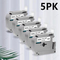 1/3/5Pack M-K231 M Tape Compatible for Brother P-Touch M231 MK231 MK-231 12mm Black on White for Brother PT70 PT80 Label Printer
