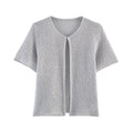 Women's Clothing 2025 New Style European And American Fashion Simple Pearl Decoration Knitted Top Knitted Vest