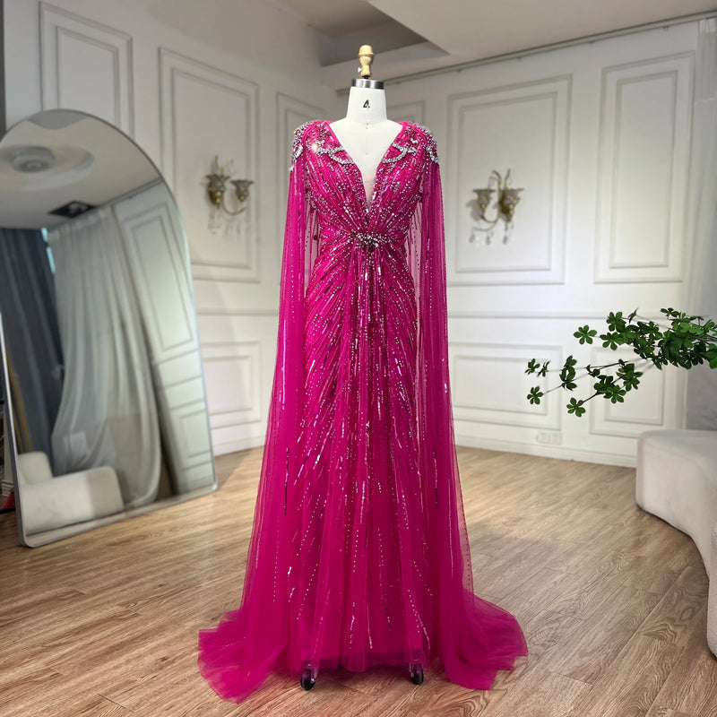 Serene Hill Turquoise Mermaid Evening Dresses Gowns | SAMAG