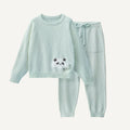 SUJIIN Women's Cute Pajamas Sets Autumn Winter Panda Graphic Sleepwear for Women Men Couple Loungewear Suit Home Clothes SH001