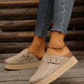 Women Mules Shoes Casual Outdoor Mules Slippers Slip-On Outdoor Beach Flat Shoes Trendy Fashion Cork Sole Sandals Slides Women