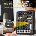 TKL 4 Channel 99 DSP Audio Mixer 48V Phantom Power USB Studio Sound Mixers Bluetooth DJ Console Mixing for Karaok