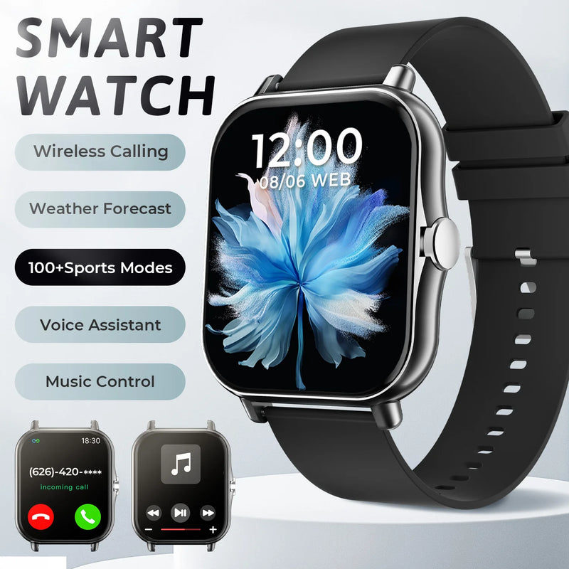 2026 New Smartwatch Bluetooth Call Fitness Tracker Heart Rate Sleep Record Outdoor Sport Watch for  Android/IOS Men Women Gift