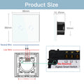 BSEED 1/2/3Gang Zigbee Touch Switch Wall Light Switch With Smart EU Socket Support Google Alexa Tuya Control No Neutral Line