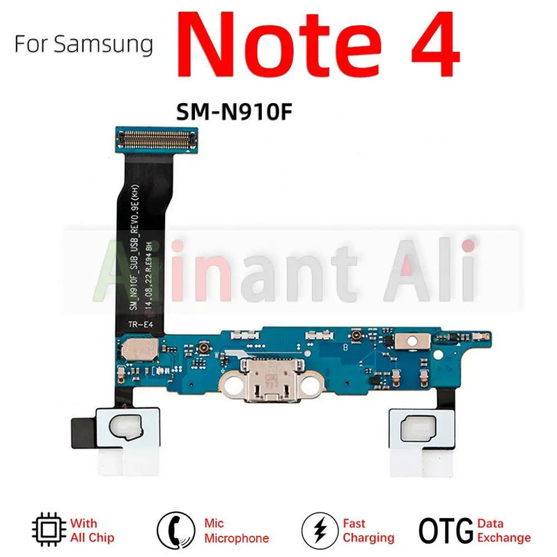 AiinAnt Mic Charger USB Dock Fast Charging Port Flex Cable For Samsung Galaxy Note 5 8 9 N950F N950N N950U N960F N960N N960U