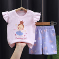Baby Girls Clothes Sets For Kids Cartoon T - shirt+Short - View 4 | SAMAG