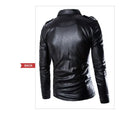 2023 Spring Autumn Plush New Leisure Fashion Men Leather Coat Slimming Coat Motorcycle Men Wear