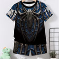 Boys Summer Outfit Spider Print Short Sleeve T-Shirt | SAMAG