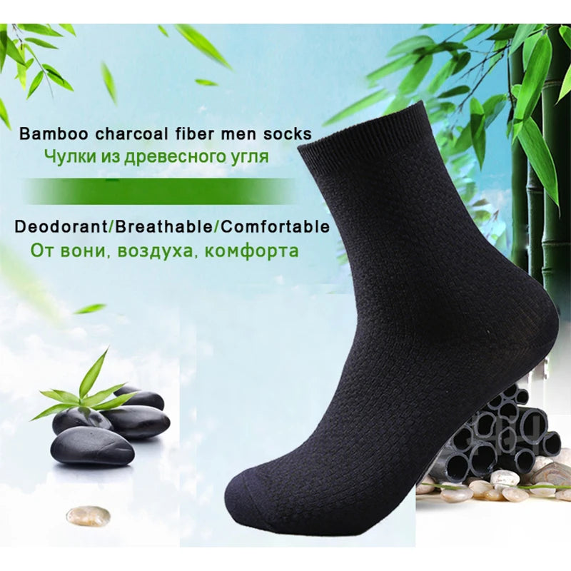 10 Pairs/Lot Men's Bamboo Fiber Socks Compression Autumn | SAMAG