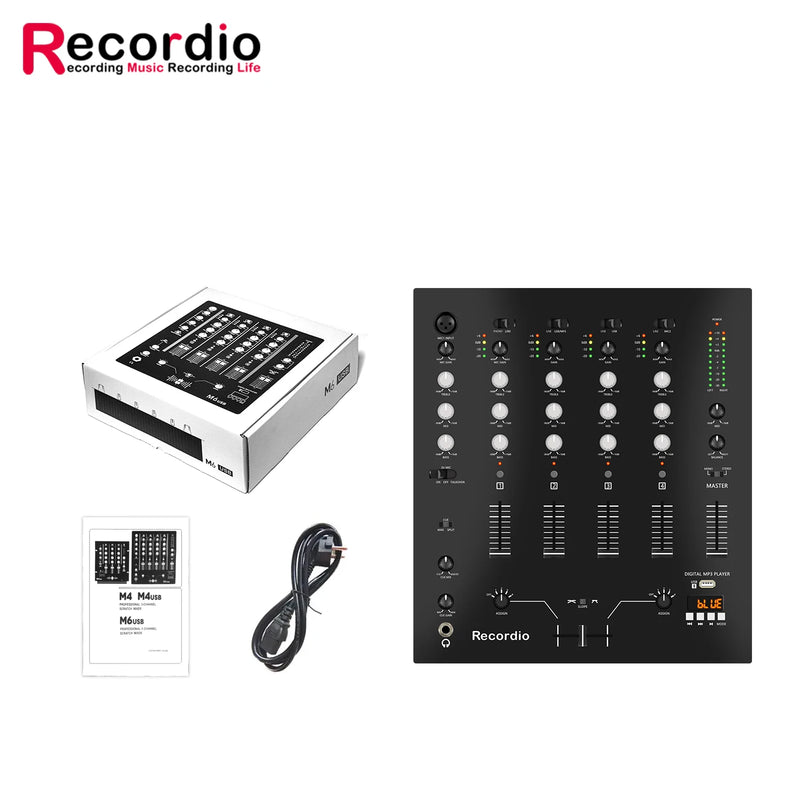 GAX-DM6 6 Channel Digital Sound mixing Console Professional Karaoke Audio Mixer Audio DJ 48V Phantom Power