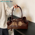 2025 New PU Leather Tote Bag Slouchy Hobo Handbag Fashion Shoulder Bag Large Top Handle Bag for Women Work Shopping Travel