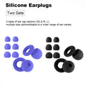 Quiet Ear Plugs for Noise Reduction – Super Soft, Reusable Hearing Protection for Sleep,Swim, Work 8 Ear Tips in XS/S/M/L
