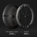 ELITEWHEELS 700C Carbon Disc Wheel AERO Shape UD Matte Wide Wheels Clincher Tubular Tubuless Triathlon bike TT-Wing