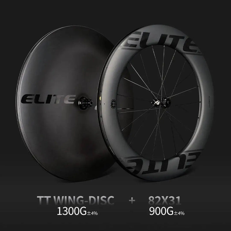 ELITEWHEELS 700C Carbon Disc Wheel AERO Shape UD Matte Wide Wheels Clincher Tubular Tubuless Triathlon bike TT-Wing