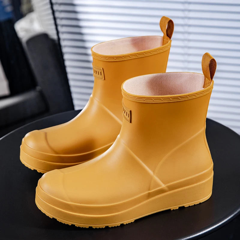 Men Women's casual rain boots Four Season lightweight waterproof anti-slip outdoor fishing shoes couple comfort garden rain shoe