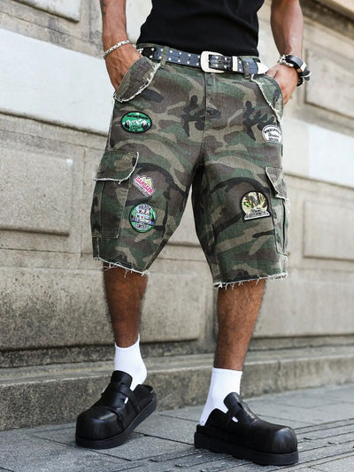 Men's Summer Denim Shorts. Camouflage-Colored Workwear | SAMAG