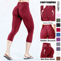 KEEP THAT PUMP Yoga Capri Pants Women's Gym Leggings Workout Low Waist Seamless Fitness Clothes Printed Lifting Hip Pant