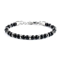 2026 Classic 6mm Tiger Eye Stone Hematite Beaded Bracelet Adjustable Stainless Steel Chain Bracelet for Men Women Jewelry Gifts