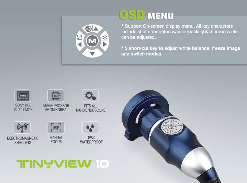 Portable 1080P Endoscope Camera, HDMI/USB Dual Mode for ENT/Arthroscopy/Veterinary Surgery, Support Android/PC/Monitor