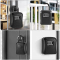 Waterproof Outdoor Key Lock Box 4 Digit Combination Metal Password Safe for Home Door Wall Mounted No Drill - View 2 | SAMAG
