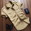 Men's Spring Cotton Casual Shirt Military Tooling | SAMAG