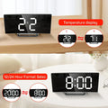 Electronic Alarm Clock Noiseless Design Digital LED Large Display Mirror Electronic Clock Digital Alarm Clock LED Mirror Clocks