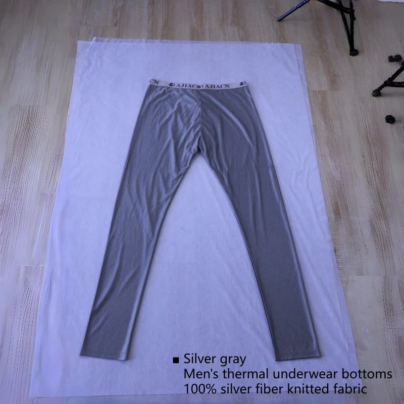 Anti-radiation 100% silver fiber knitted fabric women's long underwear Phone Electromagnetic radiation shielding men's underwear