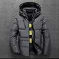 Outdoor Casual Hooded Overcoat Clothes White Duck Down Jacket Men Winter Men's Coat Windproof Removable Cap Parkas Solid Color