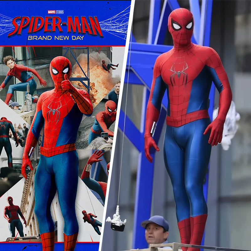 2026 Brand New Day Spiderman Cosplay New Ending Suits Spider mnan Zentai Suits Spidey Boys Outfits Halloween Costume Adult Boys