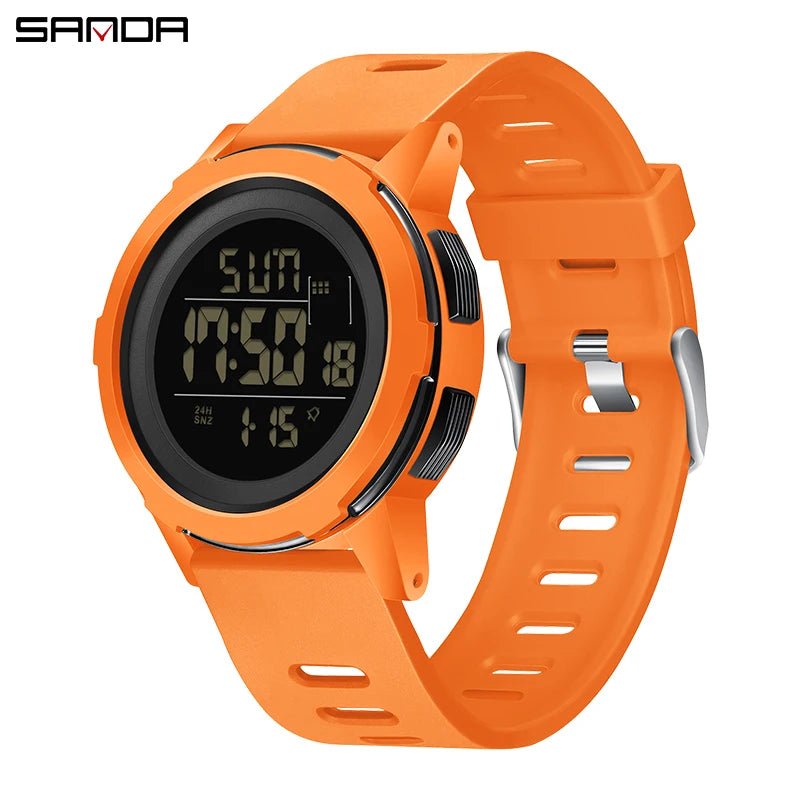 SANDA New Men Sport Wristwatch Luxury Luminous LED Analog Digital Display Stopwatch Waterproof Male - Visuel 14 | SAMAG
