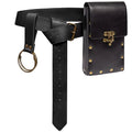 5Pcs/Set Medieval Leather Belt Waist Bag Renaissance Steampunk Vintage Waist Pack Cosplay Halloween Costume Accessories Set ﻿