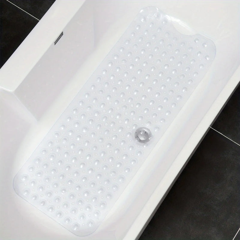 1Pc non-slip shower mat bathtub mat with drain holes and suction cups machine washable household bathroom shower carpet bathroom