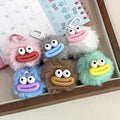Sausage Mouth Hair Ball Key Chain Funny Plush Doll Pendant Key Ring Charms Backpack Car Decor Bag Accessories