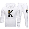 Autumn and Winter Men's and Women's Sweater Set KING QUEEN Loose Relaxed Hooded Print Couple - View 4 | SAMAG