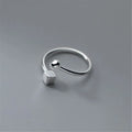VENTFILLE 925 Sterling Silver Ring for Women Girl Gift Retro Open Trend Unique Design Geometric Asymmetric Jewelry Dropship