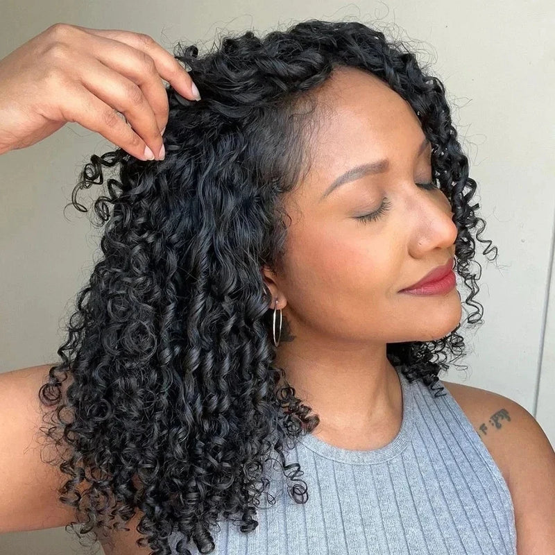 Pixie Curly Human Hair Bundles Brazilian Raw Hair Weaving Deep Curly Hair Bundles 8-40 Inch Human Hair Loose Deep Wave Bundles
