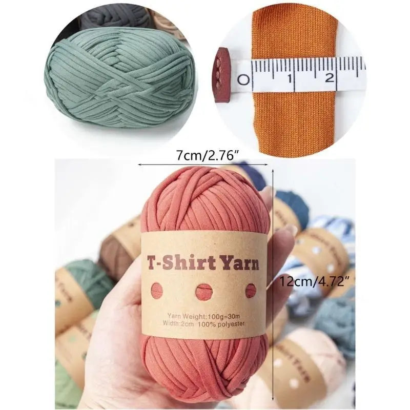 E8BD 6 Rolls Handmade Fabric Strip DIY T - shirt Yarn Knitting for Crocheting and Crafting for Hand Bag - View 6 | SAMAG