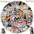 50pcs Funny History Stickers Decals For Phone Laptop Skateboard Refrigerator Helmet DIY Cartoon Waterproof Stickers For Students