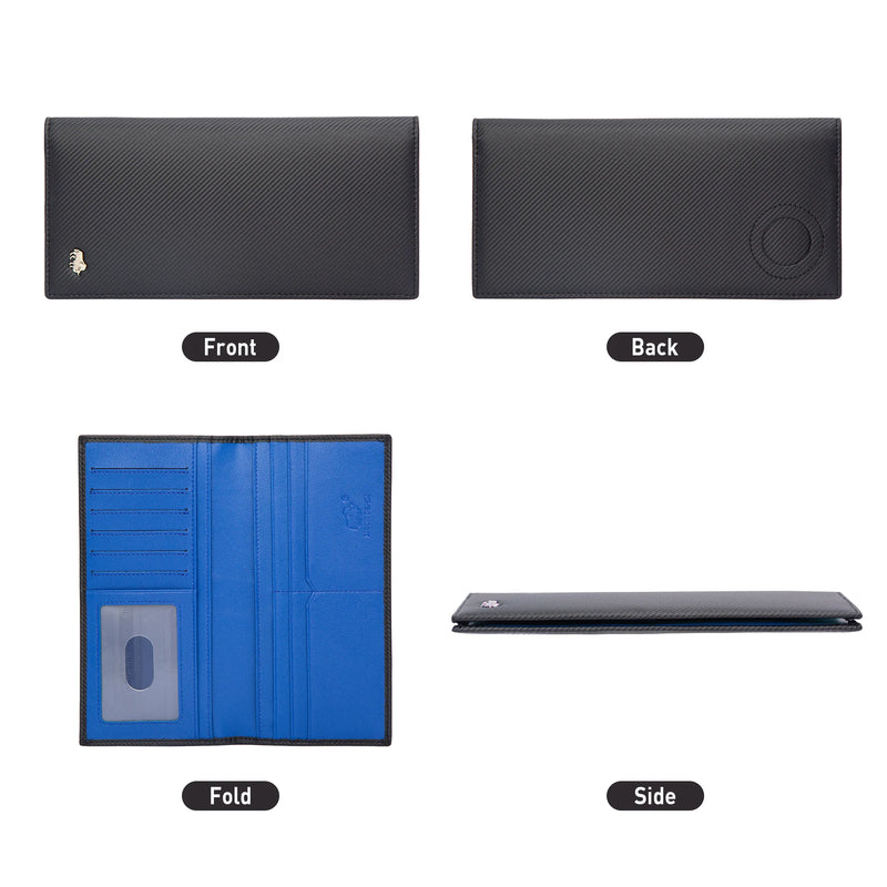 BISON DENIM Genuine Leather Long Wallet Business Men's Soft Thin Wallet Card Holder Luxury Brand Design Handy Male Purse Bag