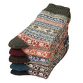 5pairs Unisex Ethnic Style Vintage Thick Wool Warm Crew | SAMAG