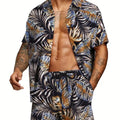 Men's New Hawaiian Short-Sleeved Shirt Shorts Set Summer | SAMAG