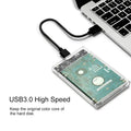Type-C 3.1 SSD Case Enclosure Box 2.5 HDD SATA To USB 3.0 With 5Gbps Adapter External Housing Hard Drive Box Transparent/Black