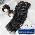 30 32 Inch Deep Wave Human Hair Bundles Curly Hair Burmese Weaving Raw Unprocessed Tissage Double Weft Virgin Hair Extensions