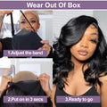 Body Wave Bob Human Hair Wigs 100 Black Bobs Lace Frontal Wigs 13x4 13x6 Glueless Lace Wig 7x5 Closure Raw Peruvian Black Wig
