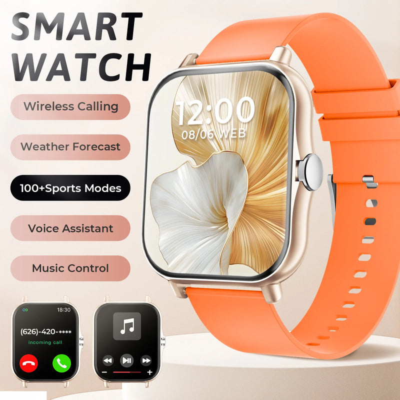 2026 New Smartwatch Bluetooth Call Fitness Tracker Heart Rate Sleep Record Outdoor Sport Watch for  Android/IOS Men Women Gift